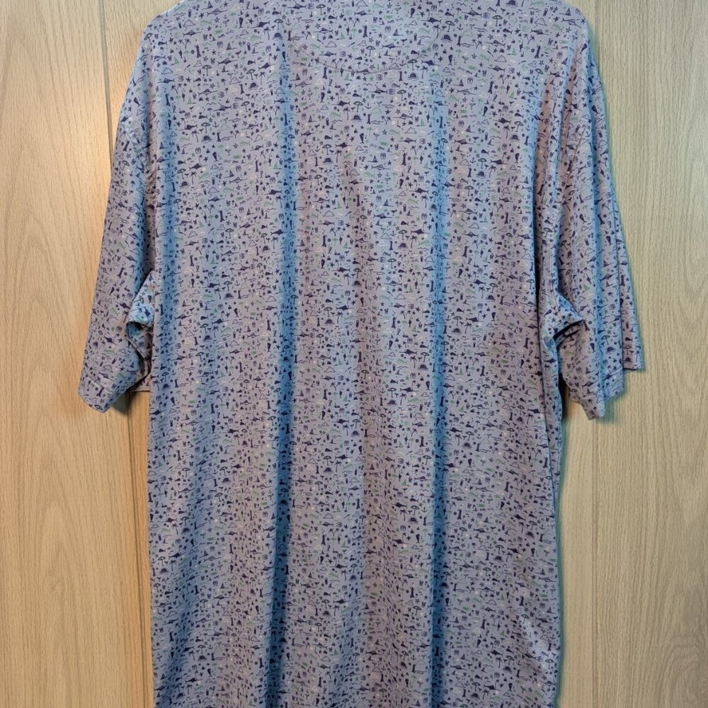 Peter Millar Summer Comfort Polo Shirt Men's XL Beach Print Golf Performance - Picture 5 of 7